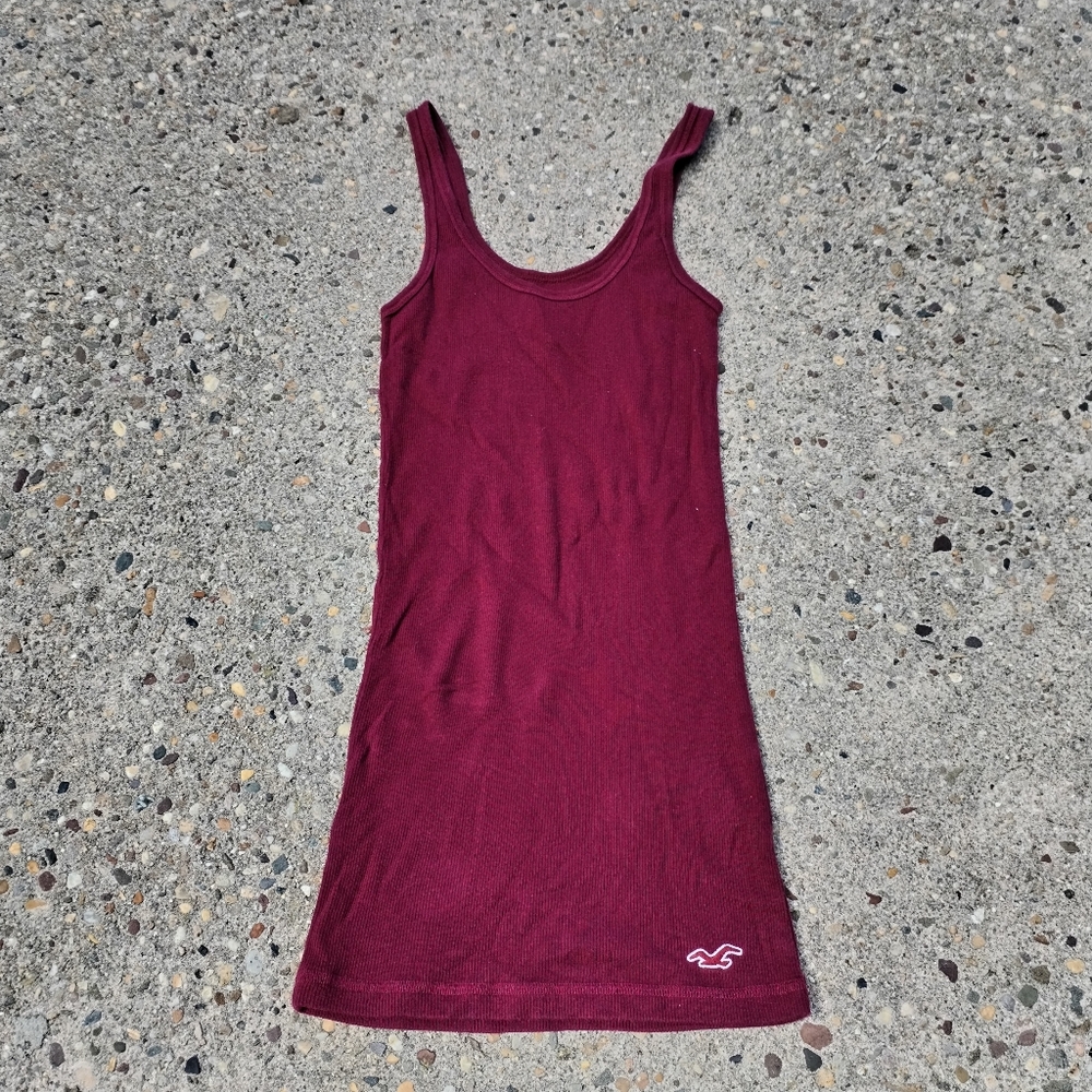 Vintage Hollister Burgundy Ribbed Tank Top Women’s Size Small